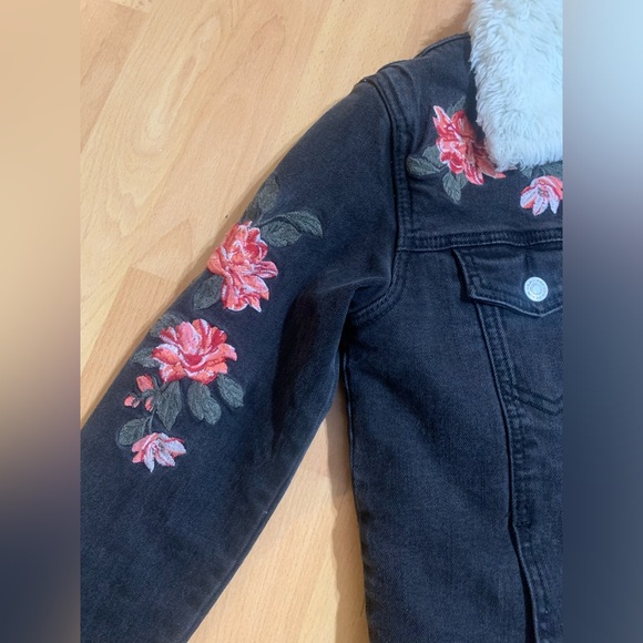 Pacsun Fur Denim Jacket - Picture 2 of 8